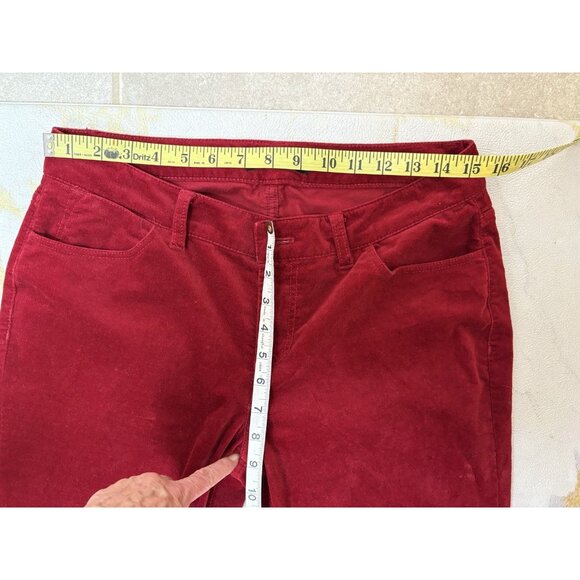 Talbots Signature Red Velvet Pants Womens Waist 30 Costume Christmas Santa Claus - Picture 2 of 10